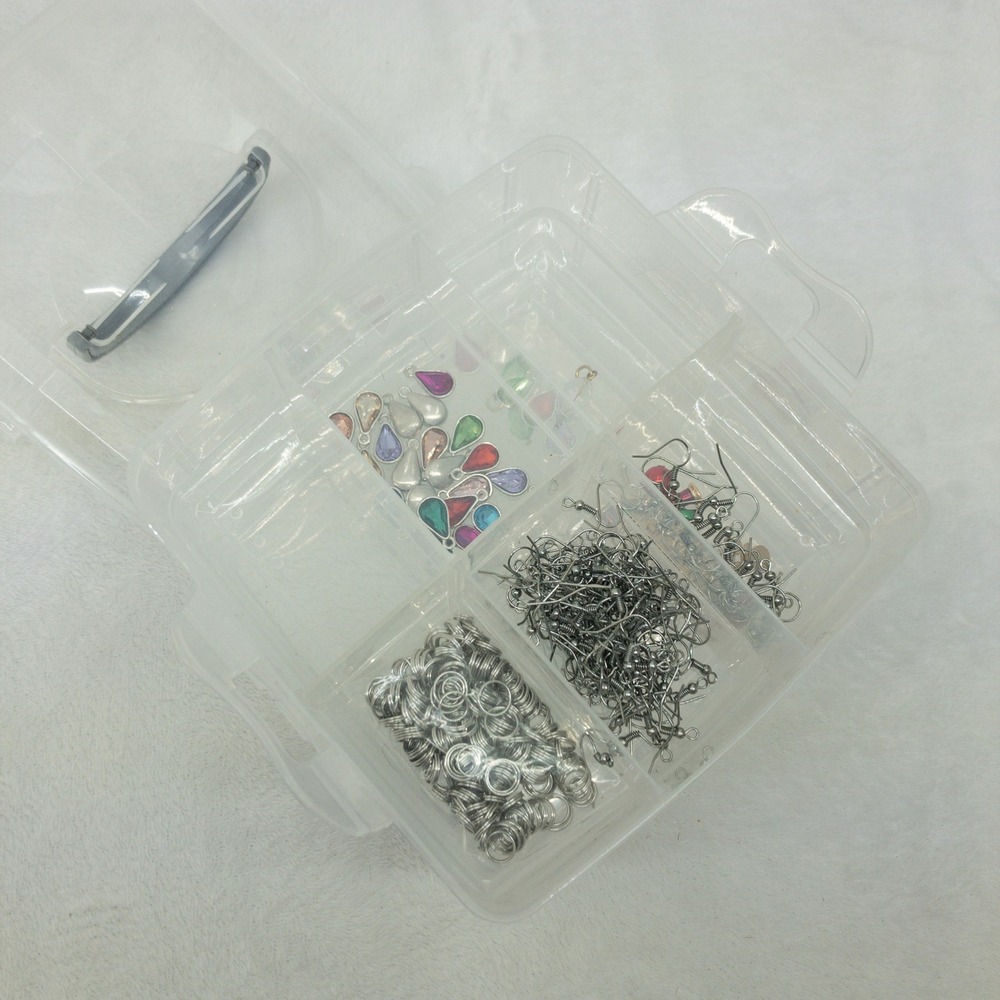 Earring Making Supplies Lot Jewelry Charms Findings Tools Jump Rings Storage - Picture 8 of 14